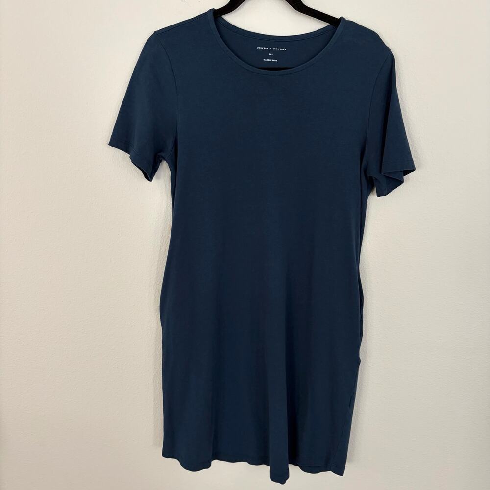 Universal Standard Blue Cotton T-Shirt Dress (6-8)